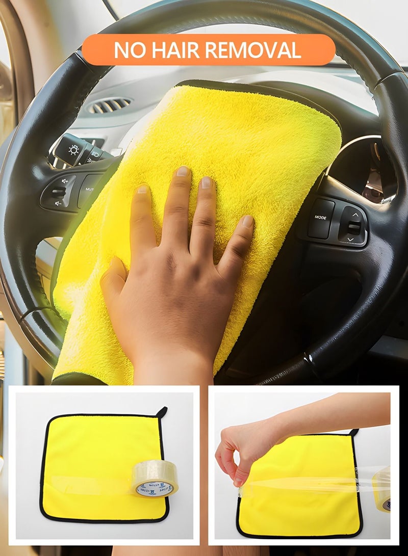 GROIC 5 قطع من مناشف تجفيف السيارات المصنوعة من الألياف الدقيقة، مناشف تنظيف متعددة الأغراض من الألياف الدقيقة، مناشف تجفيف السيارات، أدوات تنظيف السيارات - Image 2