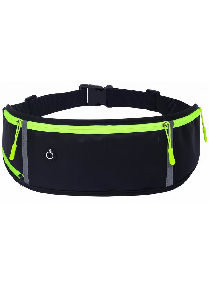 Sports Portable Running Waist Bag, Waist Pack Bag for Hiking Cycling Workout, Reflective Runners Belt Jogging Pocket Belt, Travelling Money Phone Holder for Running