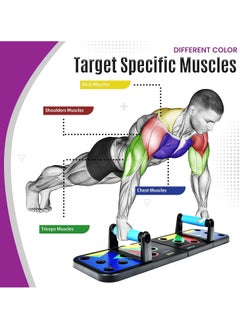 Lukadah Push Up Board for Men & Women, Multi-Function Foldable Press Board, Muscle max Push Up Handles, Fitness Strength & Exercise Training Equipment for Home Workout | Portable Gym For Chest, Abdominal  - Image 5