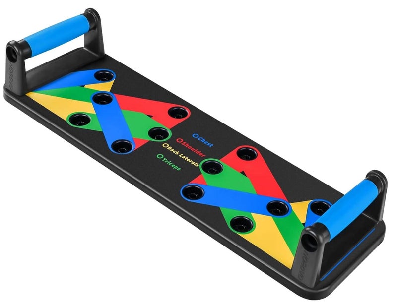 لوكاداه لوح رفع للرجال والنساء، لوح ضغط متعدد الوظائف قابل للطي، مقابض رفع للعضلات القصوى، معدات تدريب القوة والتمارين الرياضية للتمرين المنزلي | صالة الألعاب الرياضية المحمولة للصدر والبطن - Image 1