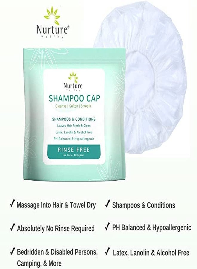 Nurture Valley No Water Rinse Free Shampoo Cap by Nurture | Microwavable Washing & Conditioning Shower Caps to Wash Hair w/o Bath | Waterless Bathing | Disposable & Hypoallergenic for Adults, Bedridden & Elderly - Image 2