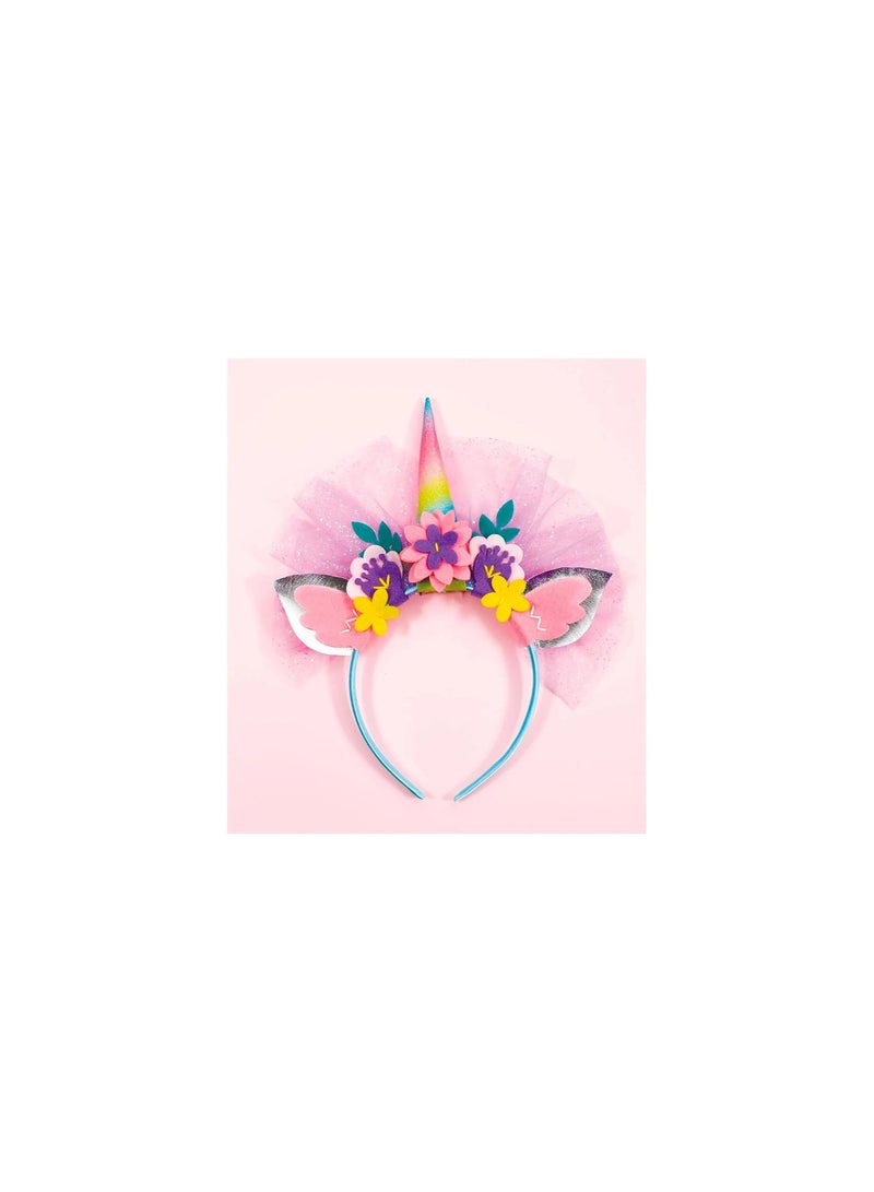 Avenir Avenir Unicorn Dress Up Fun Set – Fantastic Unicorn | DIY Costume with Pre-Printed Wings, Markers, Felt, Plastic Needle, & Headband - Spark the Imagination | 3+ Years - Image 2