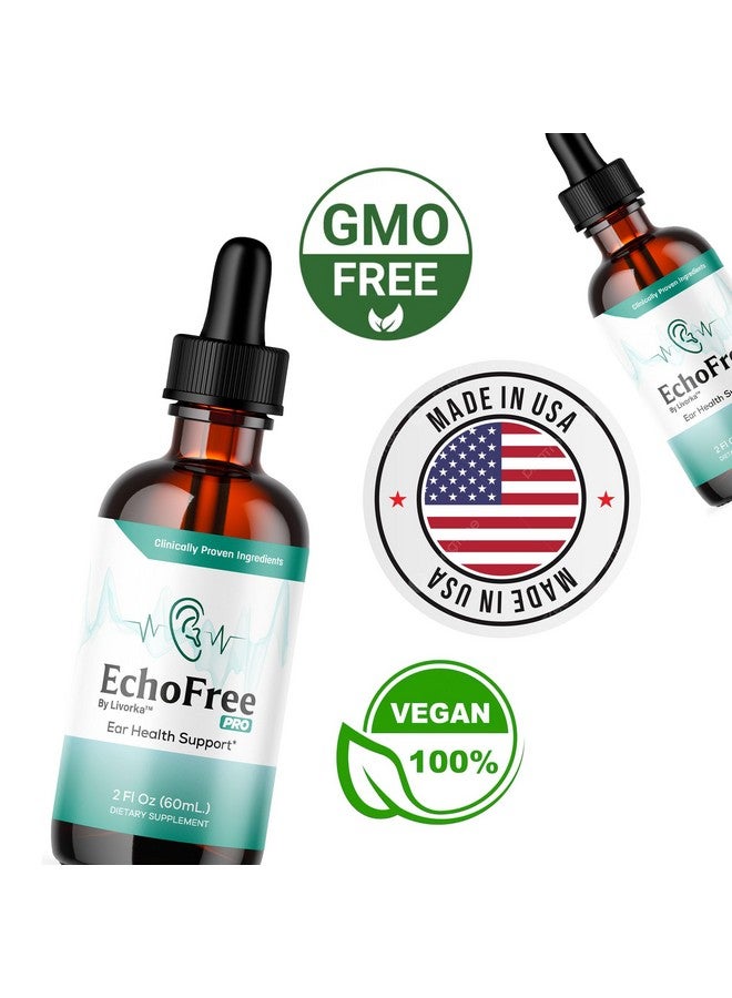 LIVORKA (2 Pack) Echo Free Drops - Natural Support, EchoFree Pro Ear Health Support Supplement Liquid Drops, Echofree Pro Healthy Ear Vitamin Premium, EchoFree Advanced Formula Reviews, 2 Bottles for 2 Months - Image 5
