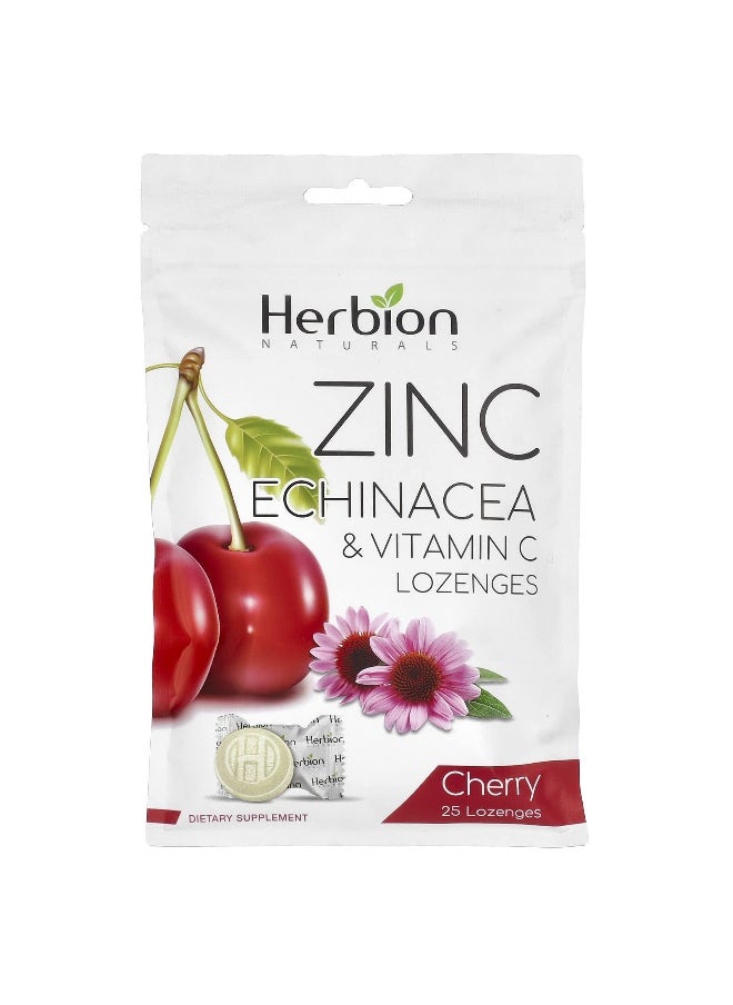 Herbion Naturals Herbion Naturals, Zinc Echinacea & Vitamin C Lozenges, Cherry, 25 Lozenges  - Image 1