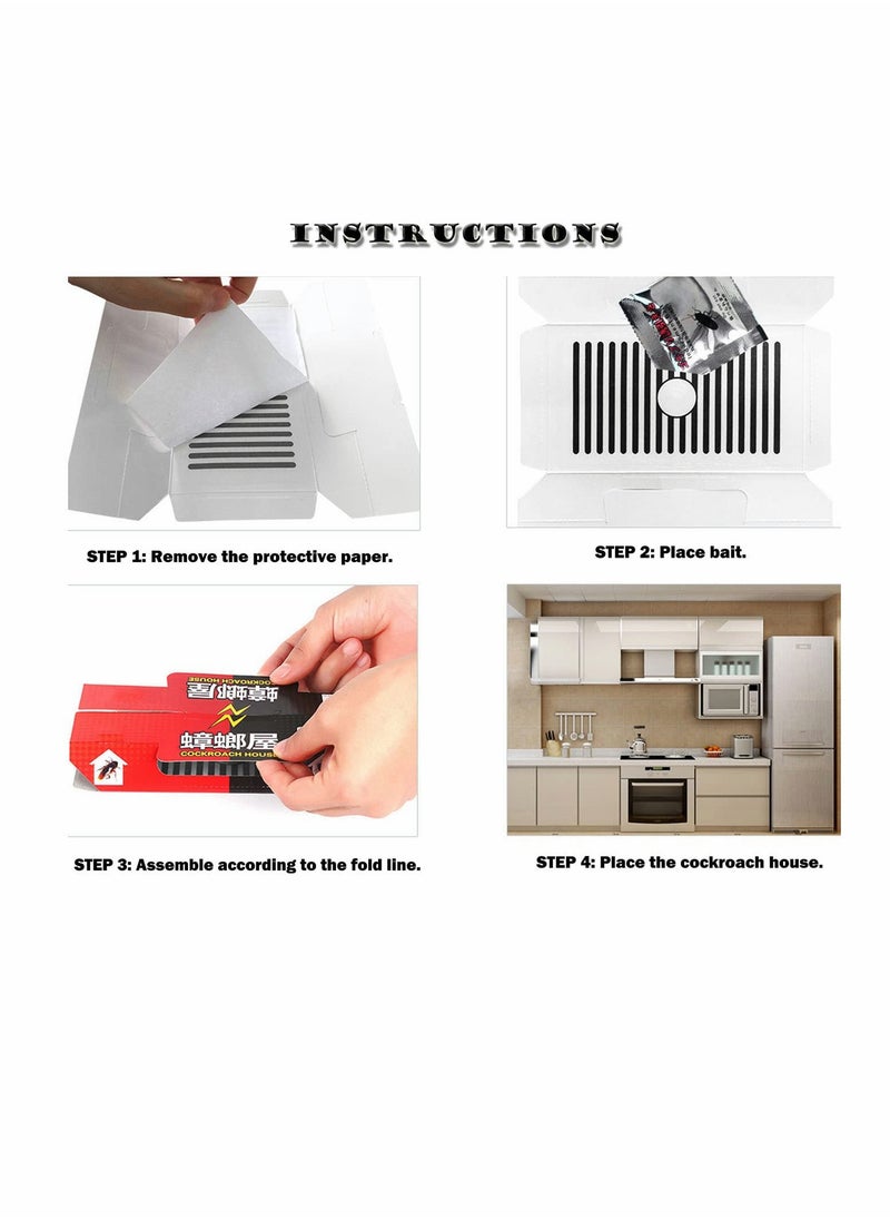 Generic - 10 Pack Non Toxic Cockroach Traps Strong Sticky Glue for Pest Control Effective Against Spiders Ants and Roaches - Image 1
