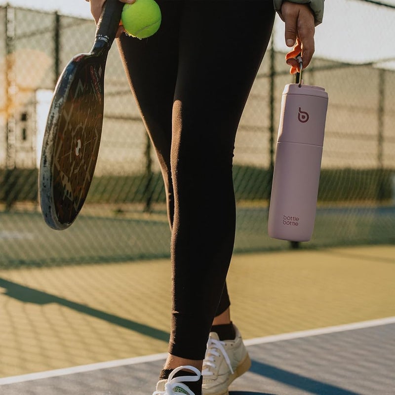 BOTTLE BOTTLE Insulated Water Bottle 24oz with Straw Lid and Handle for Sports Travel Gym Stainless Steel Water Bottles Double-Wall Vacuum Metal Thermos Bottles Leak Proof BPA-Free (Light Pink) - Image 2
