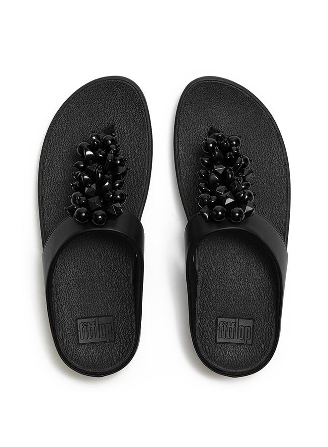 FitFlop FINO BEAD-CLUSTER TOE-POST SANDALS - Image 1