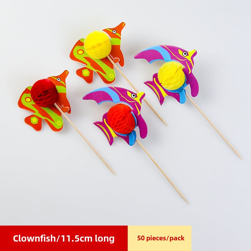 Fruit Cocktail Umbrella Picks Decoration Clownfish 