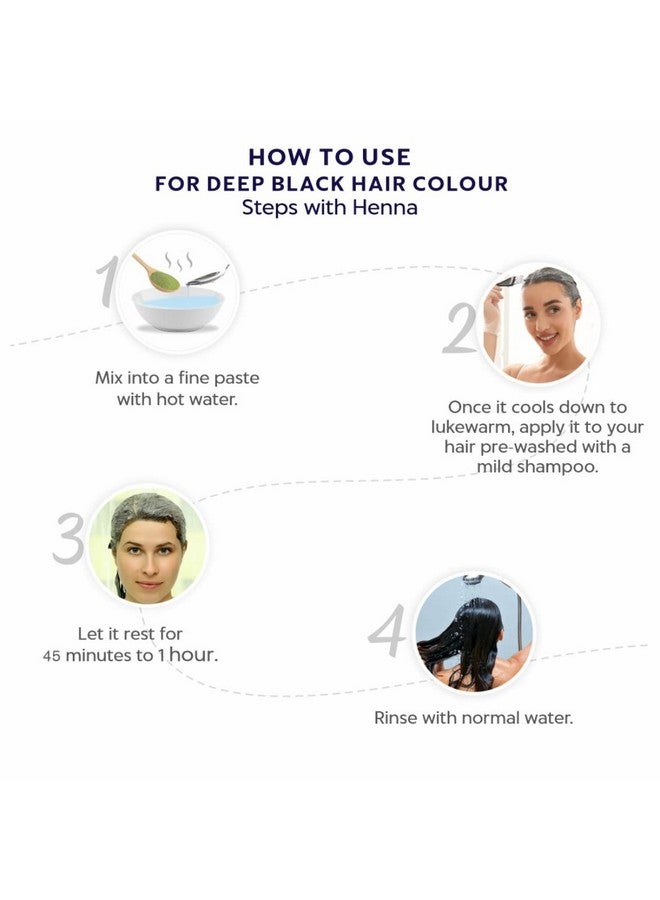 IndusValleyBioOrganic IndusValleyBioOrganic Indus Valley Bio Organic 100% Organic and Herbal Indigo Powder, for Natural Hair Coloring, Arrests Early Greying & Protects hair from Damage - (200g+50g)  - Image 5