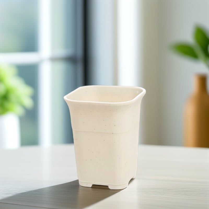 10pcs Thickened Flowerpots Mini Pot Without Plates For Cactus Bonsai Beige (Color Difference) - Image 2