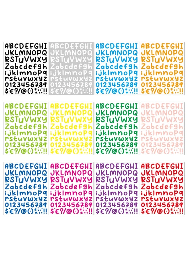 12-Color Set Alphabet Number Stickers, DIY Mug Birthday Party Name Label Decals - Image 5