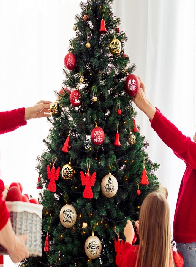 Woanger 45 Pcs Christmas Words UV Decals for Christmas Ball Decor Inspired Holiday Letter Greeting Sticker Waterproof Ornament Sticker for Crafts Xmas Ball Bottle Decal Xmas Decoration(Simple) - Image 5