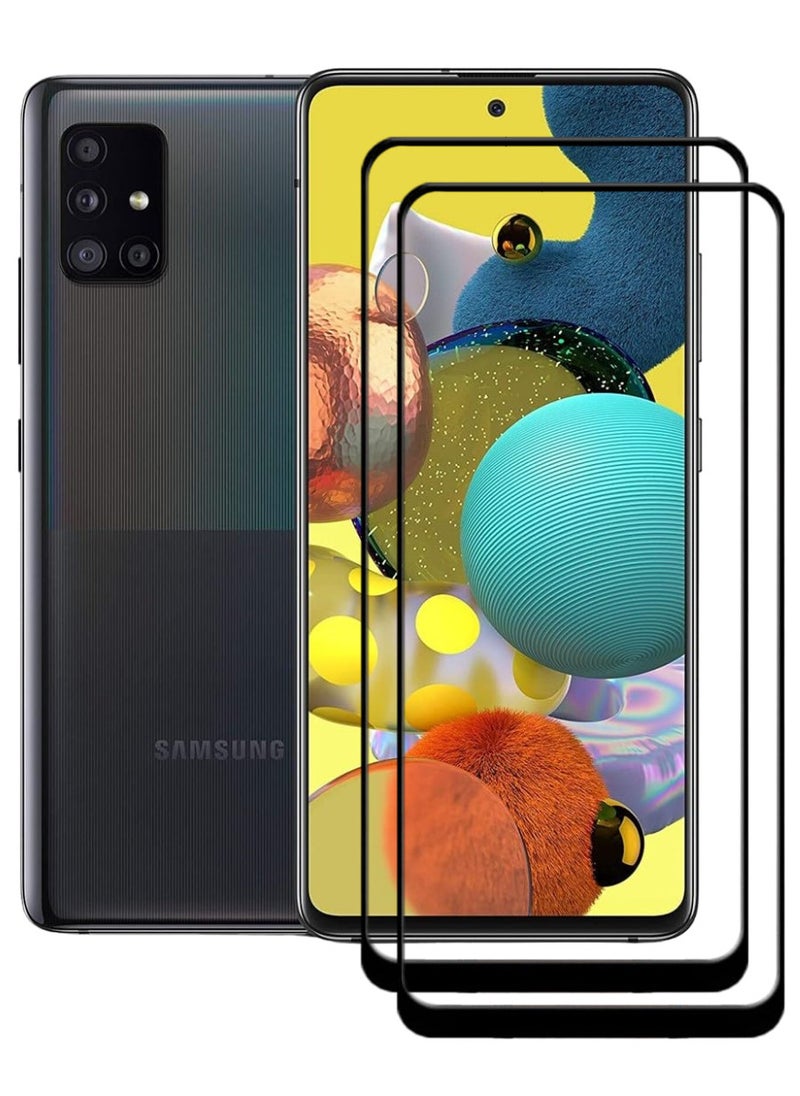 ACLIX 2 Pieces Antistatic ESD Dustproof Premium Quality High Definition Tempered Glass Screen Protector Designed For Samsung Galaxy A51 - Image 1