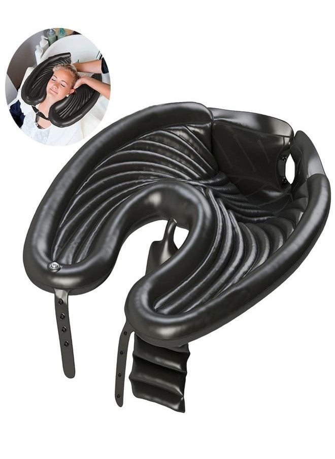 CGSYJ Portable Inflatable Rinse Basin For Washing And Cutting Hair At Home And In Bed Without A Salon Chair,Inflatable Shampoo Bowl Bed Washing Basin For Elderly Disabled  - Image 1