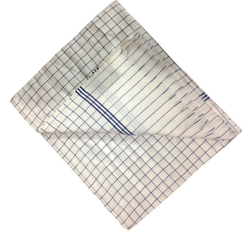 ans Single Bed Top Sheet KHES Pure Cotton Multi Color Checkered Super Soft Light Weight and Easy to Carry Perfect for Travel and Indoor use Product Set of 2 Sky Blue - Image 4