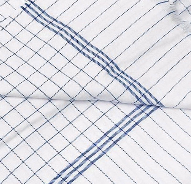 ans Single Bed Top Sheet KHES Pure Cotton Multi Color Checkered Super Soft Light Weight and Easy to Carry Perfect for Travel and Indoor use Product Set of 2 Sky Blue - Image 2