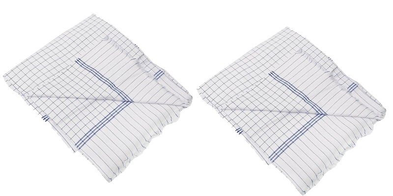ans Single Bed Top Sheet KHES Pure Cotton Multi Color Checkered Super Soft Light Weight and Easy to Carry Perfect for Travel and Indoor use Product Set of 2 Sky Blue - Image 1