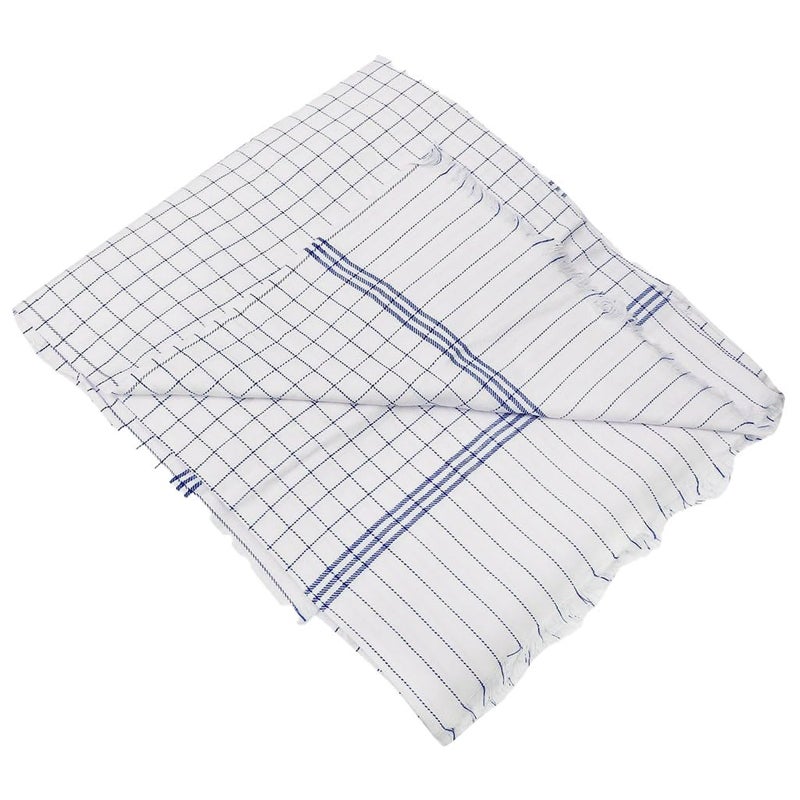 ans Single Bed Top Sheet KHES Pure Cotton Multi Color Checkered Super Soft Light Weight and Easy to Carry Perfect for Travel and Indoor use Product Set of 2 Sky Blue - Image 3