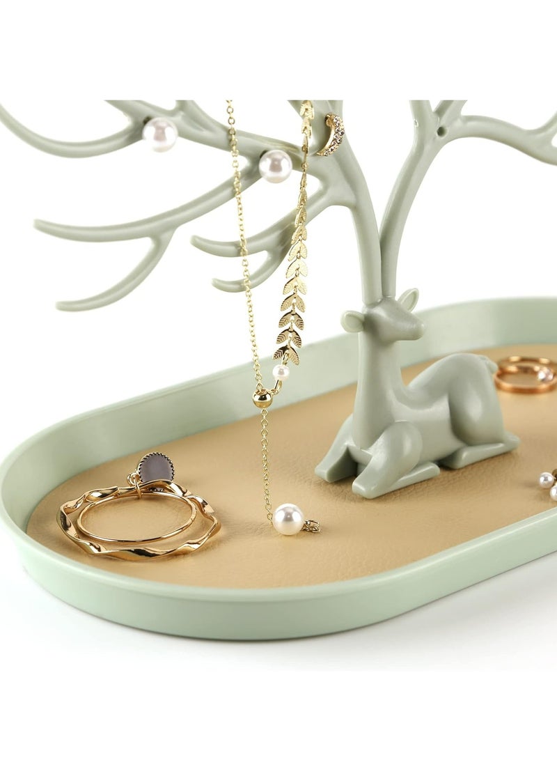 Loquat Antlers Jewelry Display Stand,Tree Tower Rack Hanging Organizer for Ring Earrings Necklace Bracelet - Image 3