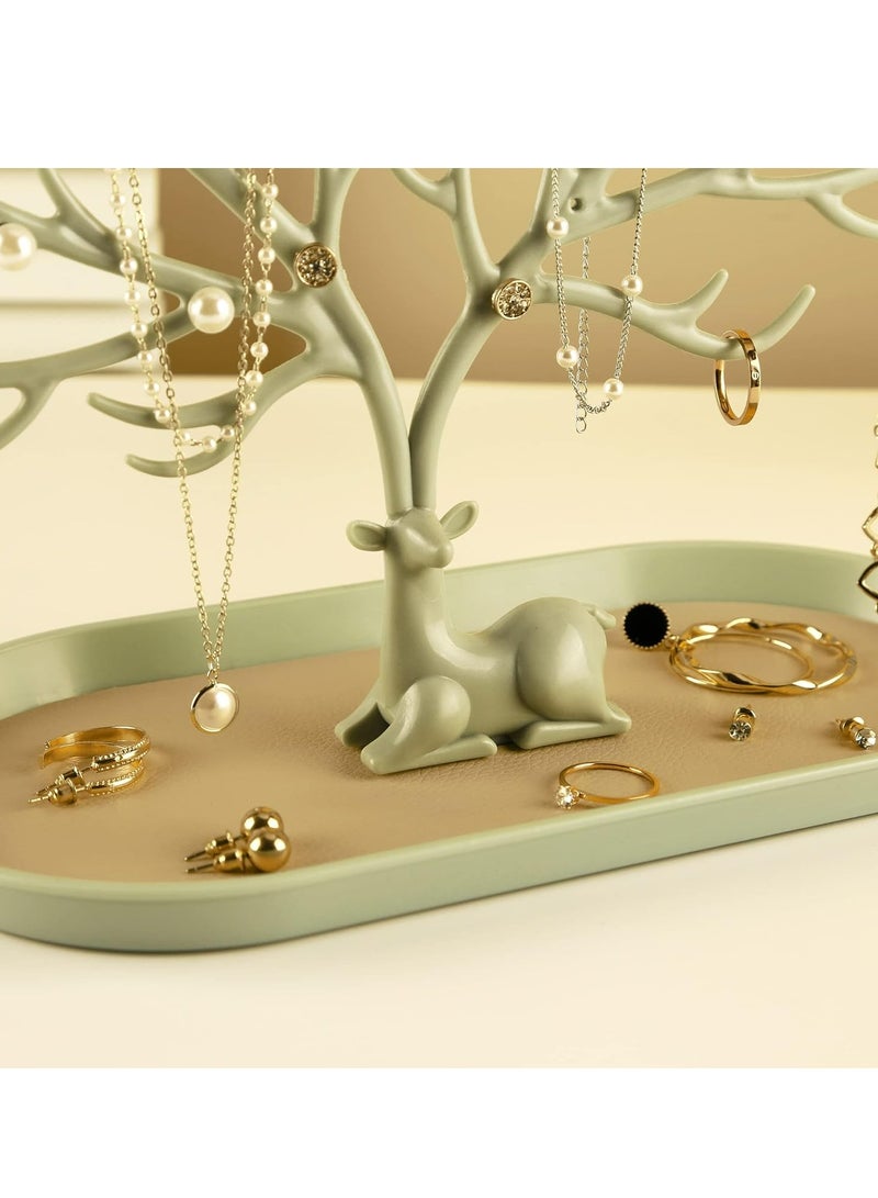Loquat Antlers Jewelry Display Stand,Tree Tower Rack Hanging Organizer for Ring Earrings Necklace Bracelet - Image 4