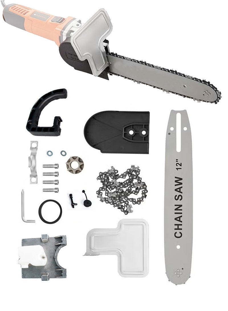 12-inch angle grinder chain saw attachment, chain saw conversion kit, chain saw stand set, chain for angle grinder, angle grinder can be converted into a chainsaw, woodworking power tools - Image 1