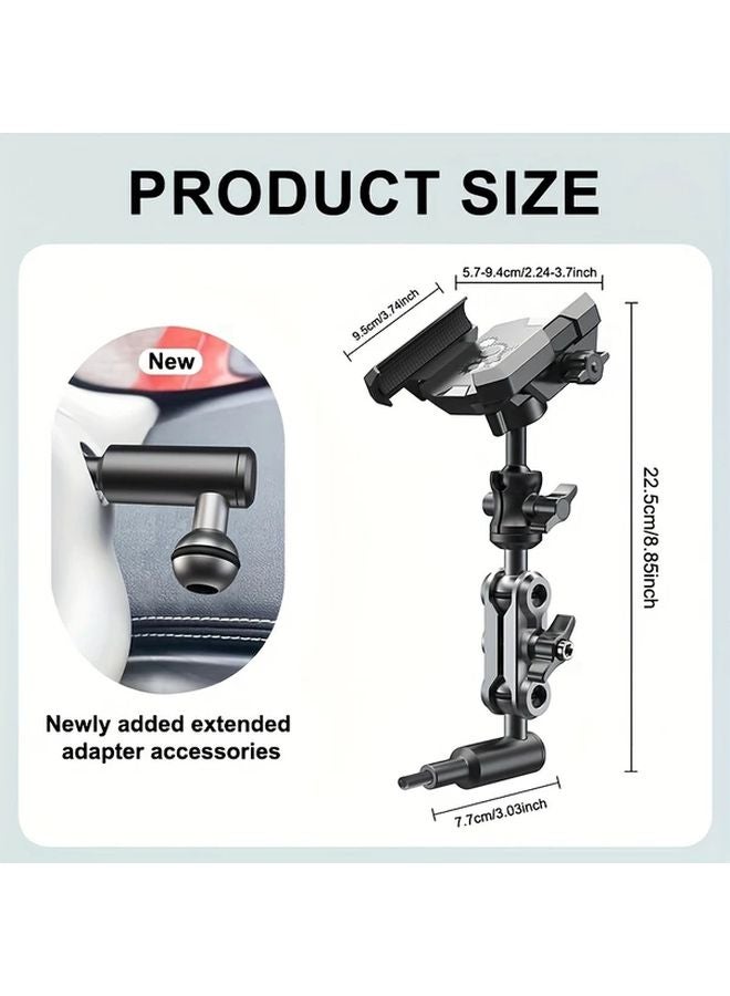 Black A Pillar Phone Holder Heavy Duty Aluminum Alloy Suction Cup Mount For SUV Truck - Image 2