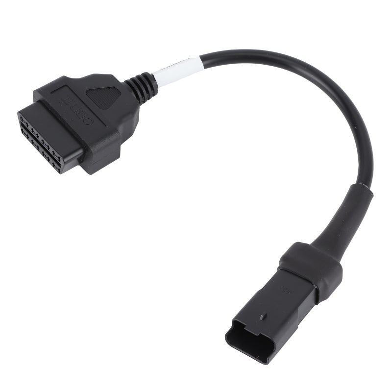 كابل محول تشخيصي من 4 دبابيس إلى OBD2 لقراءة بيانات المحرك الحية مثل السرعة وعدد الدورات في الدقيقة ودرجة الحرارة - مصمم خصيصًا لدراجة Multistrada 1200 موديل 2010-2014 - موصل تشخيصي مرن ومتين للسيارات خاص بحساس الأكسجين - Image 5