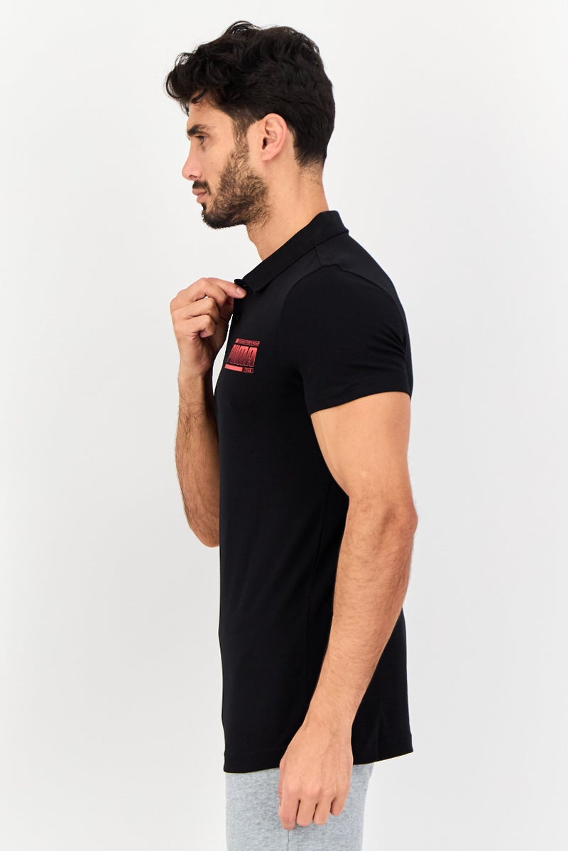 PUMA Men Slim Fit Short Sleeves Outdoor Polo Shirt, Black - Image 2