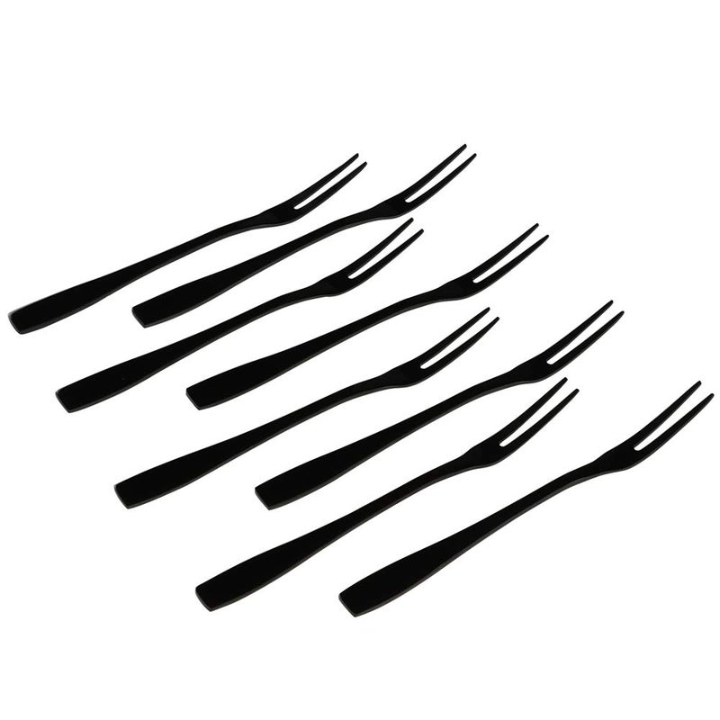 Teyyvn 8Piece Fruit Forks Stainless Steel 2Prong Fork Bistro Cocktail Fork