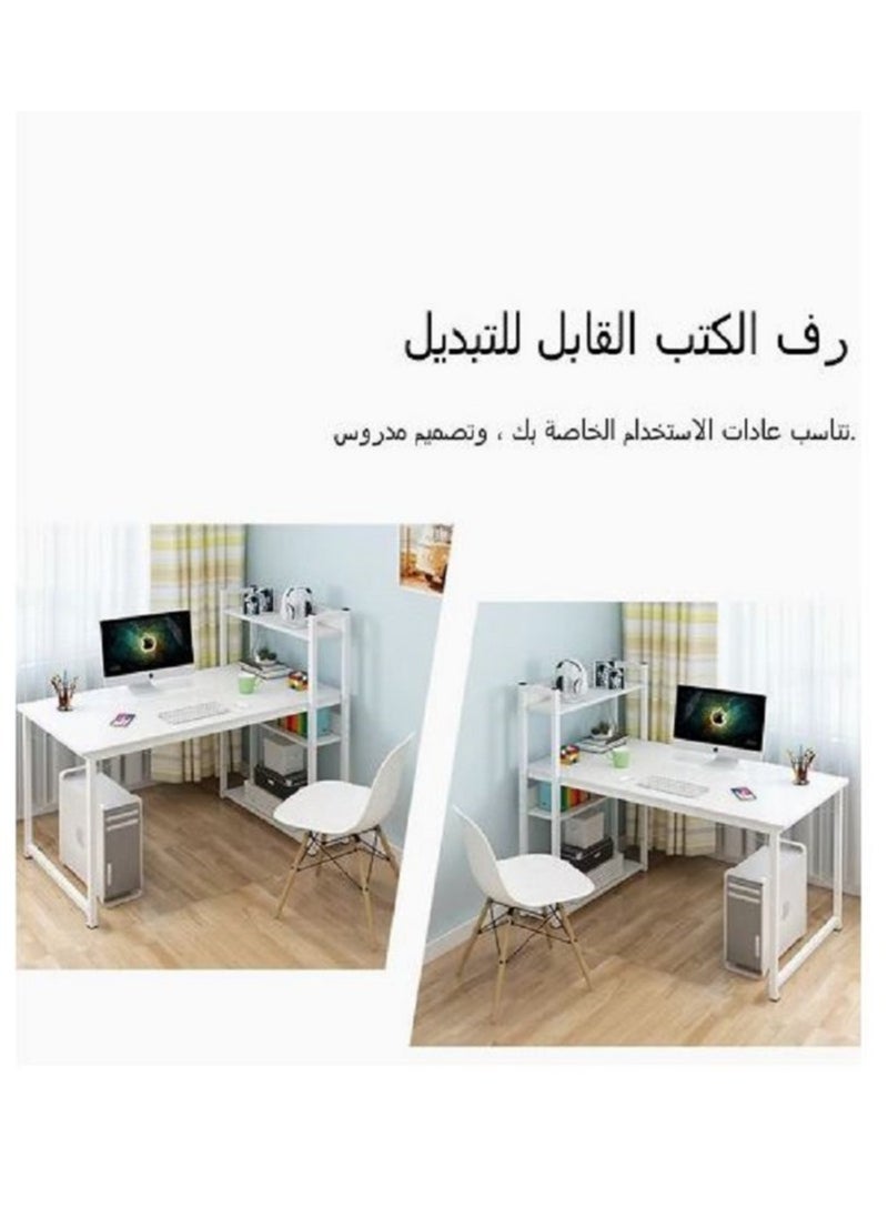 AGD - Study Table With Storage Computer Desk 4 Tier 120X55X72Cm - Image 1