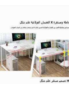 AGD Study Table With Storage Computer Desk 4 Tier 120X55X72Cm  - Image 4