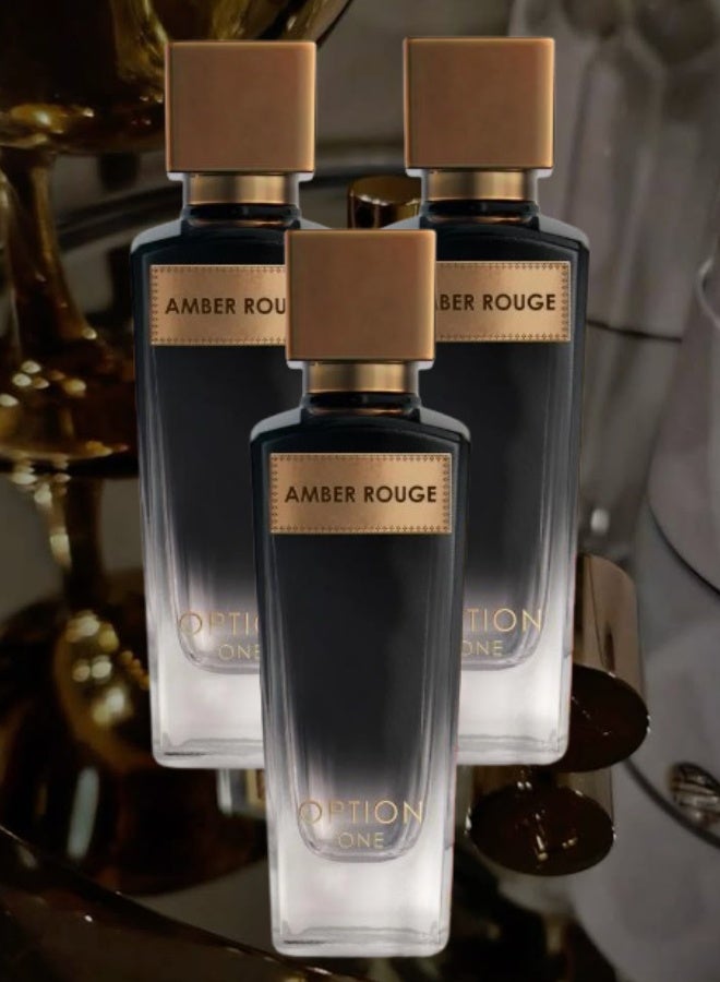 Option One 3 Pieces Amber Rouge Perfume 75ML - Image 1