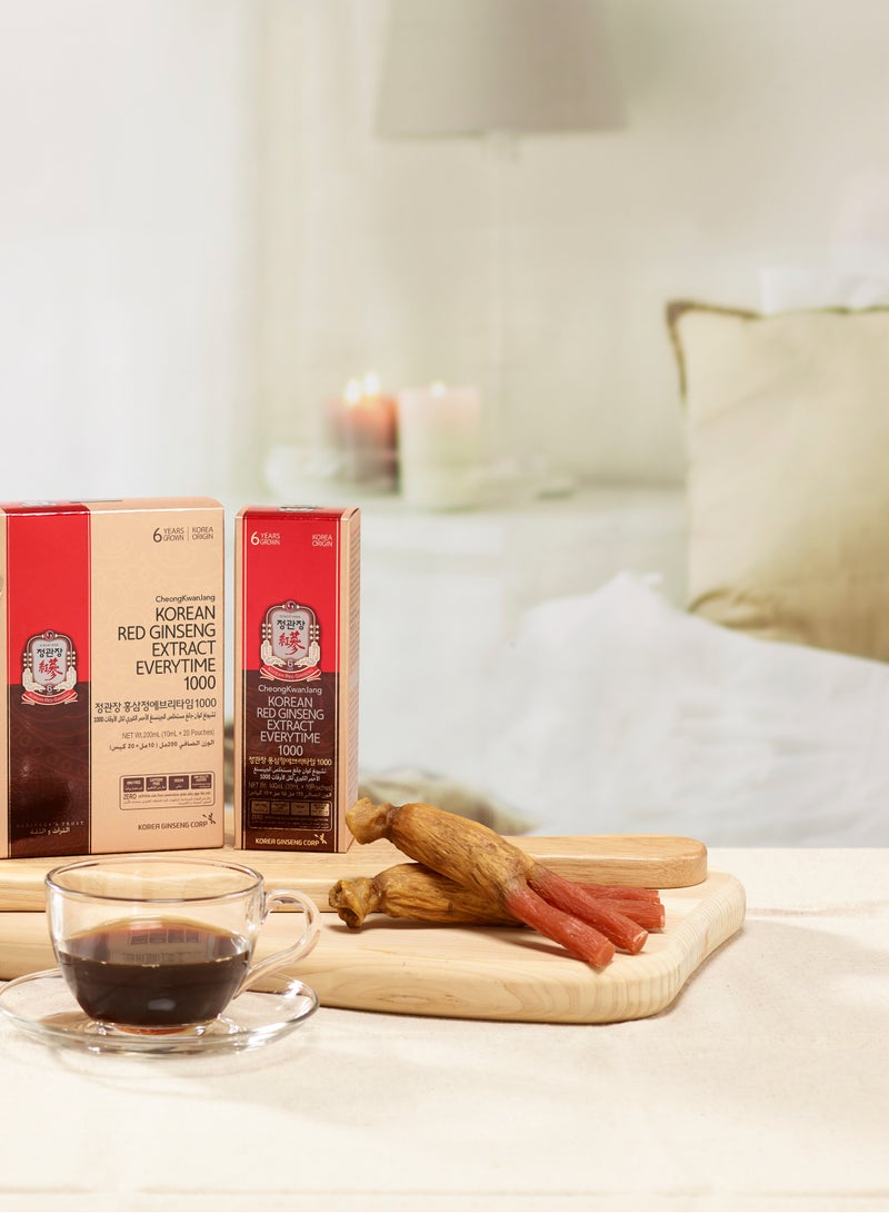 تشونغ كوان جانغ مستخلص الجينسنغ الأحمر الكوري 100% في كل مرة 1000 (10 مل × 20 عبوة) - Image 4
