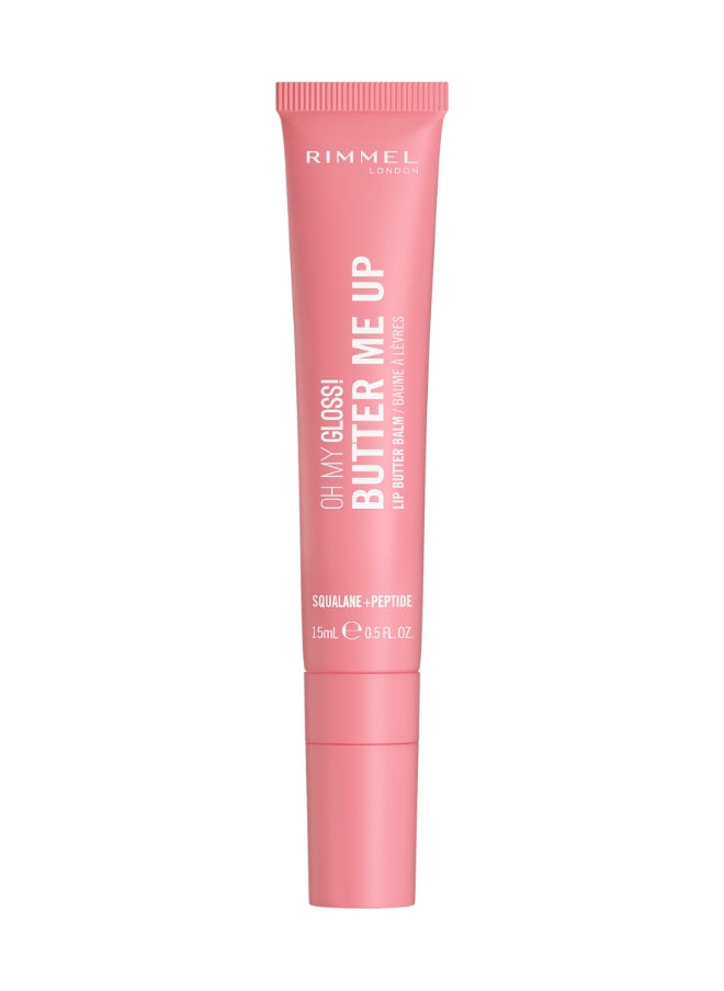 RIMMEL LONDON - Oh My Gloss Butter Me Up Lip Butter Balm - 002 - Bubble Gum, 15ml - Image 1