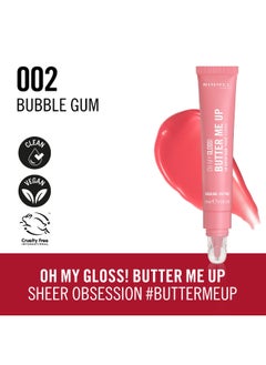 RIMMEL LONDON Oh My Gloss Butter Me Up Lip Butter Balm - 002 - Bubble Gum, 15ml  - Image 3