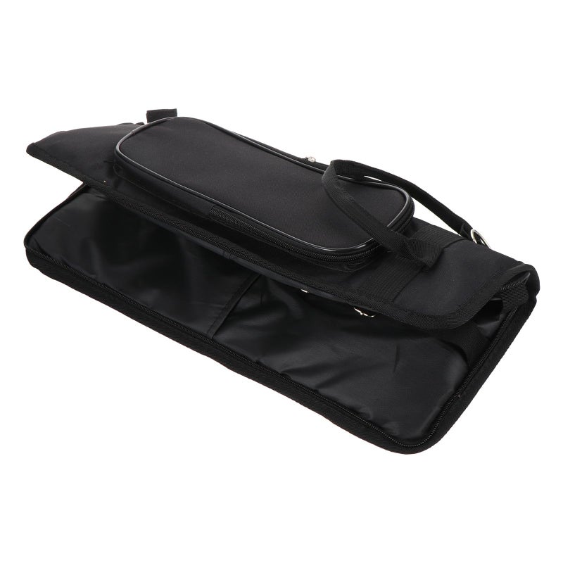 Portable Drumstick Storage Bag With Handle Compact Drum Accessory Pouch Black - Image 2