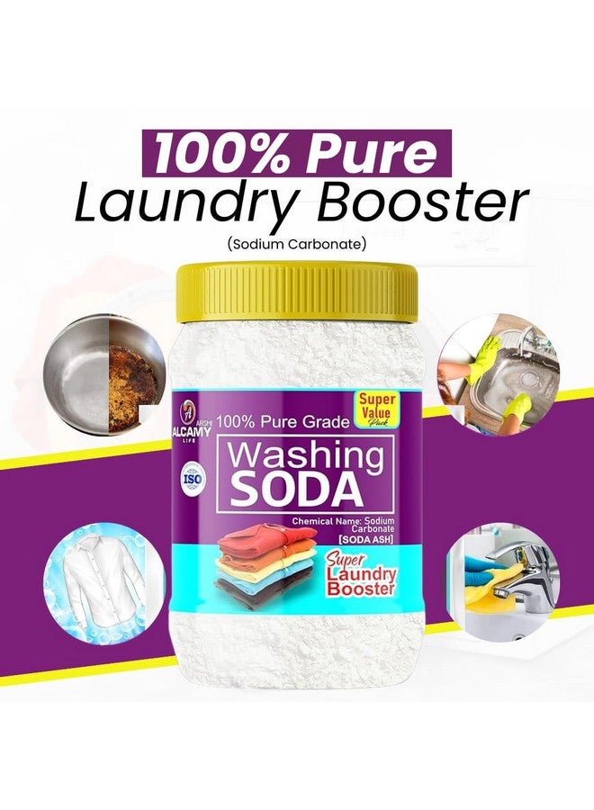 ARSHI A ALCAMY LIFE Washing Soda Powder 850 GM (SUPER VALUE PACK) 100% Pure Laundry Booster Sodium Carbonate (850 GM) - Image 2