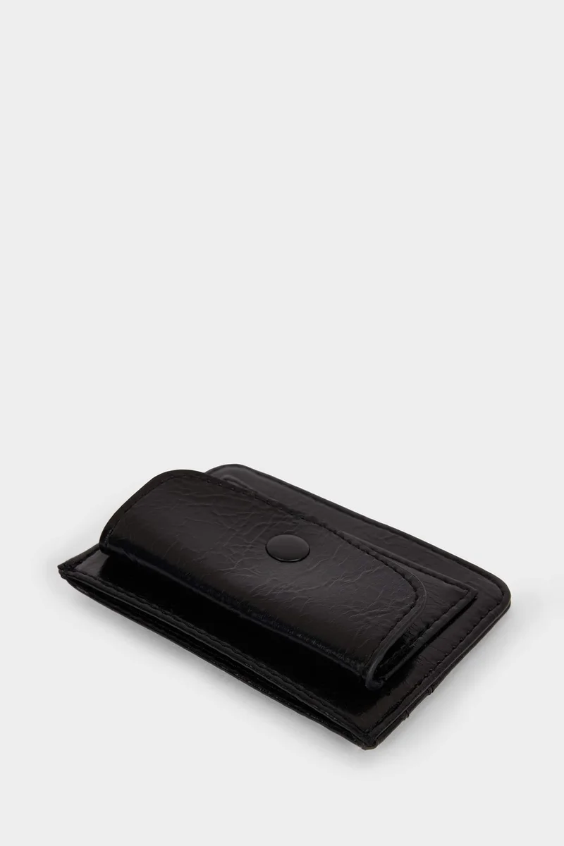 ديفاكتو Woman Faux Leather Business Card Wallet