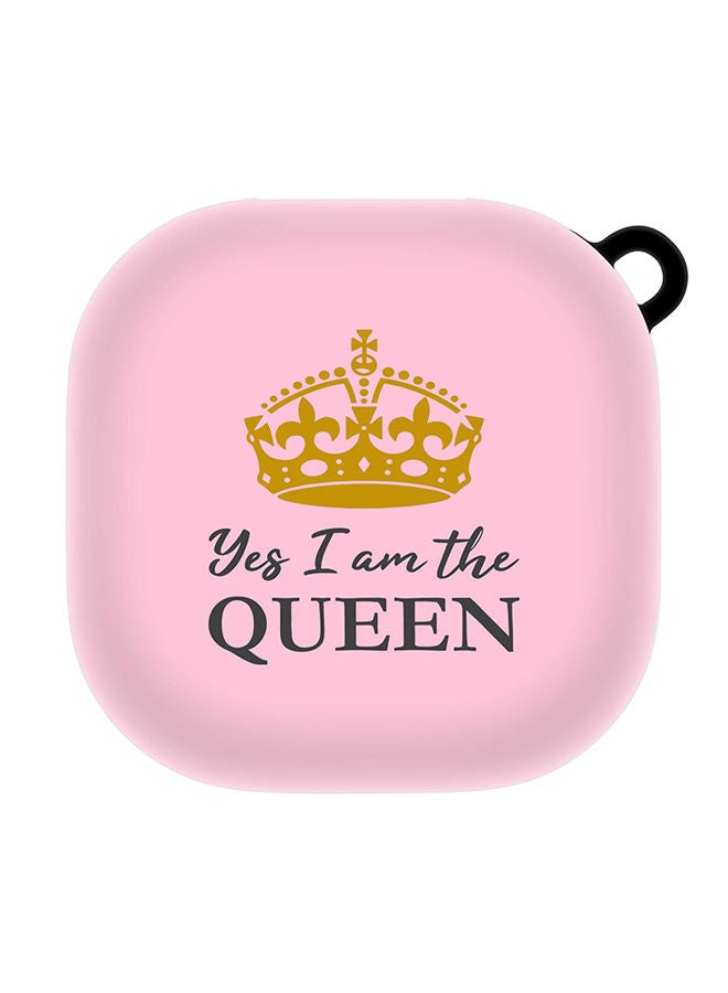 Stylizedd StylePods Custom Case Samsung Galaxy Buds Pro (2021) / Buds Live Case With Anti-Lost Keychain - Yes I'm the Queen - Image 1