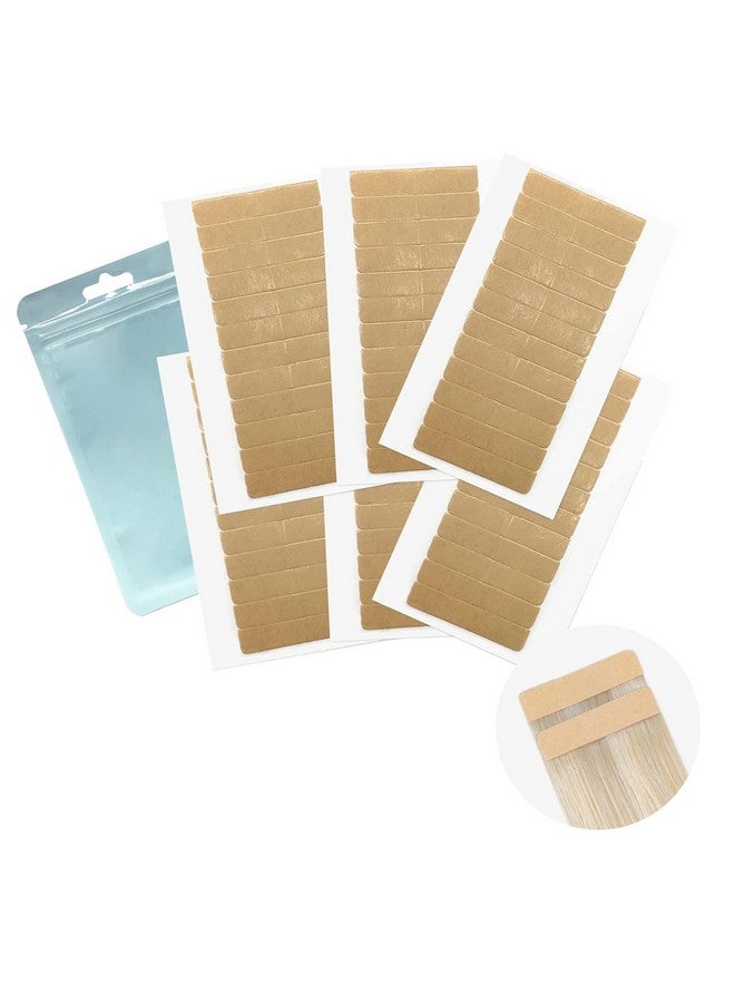 DOORES Hair Extension Tape Tabs Double Sided Replacement Tape Adhesive Invisible No Residue Transparent Tapes For Hair Extensions 72 Tabs (4 X 0.8 Cm/1.57 X 0.31 Inch) - Image 1