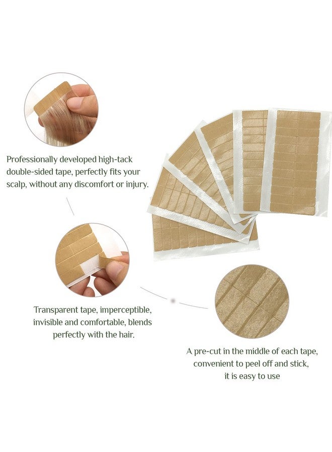 DOORES Hair Extension Tape Tabs Double Sided Replacement Tape Adhesive Invisible No Residue Transparent Tapes For Hair Extensions 72 Tabs (4 X 0.8 Cm/1.57 X 0.31 Inch) - Image 3