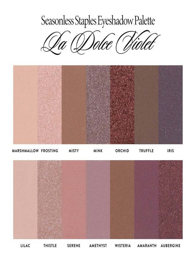 LAURA GELLER NEW YORK Seasonless Staples 14 Multi-Finish Eyeshadows - La Dolce Violet - Image 3