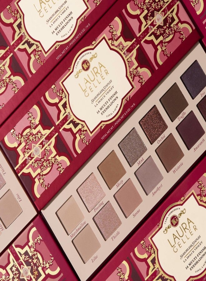 LAURA GELLER NEW YORK Seasonless Staples 14 Multi-Finish Eyeshadows - La Dolce Violet - Image 4
