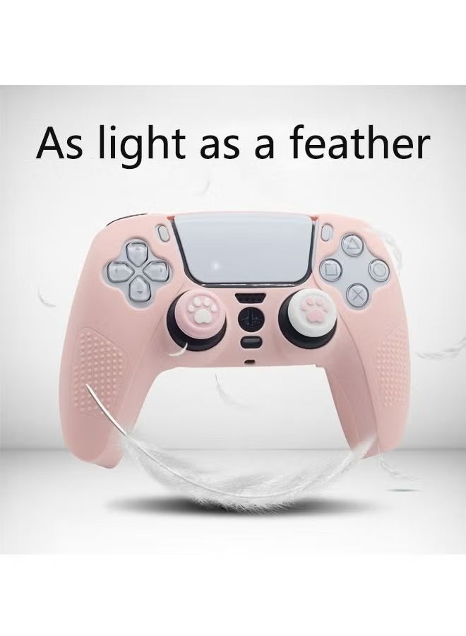 ملحقات الجلد المصنوعة من السيليكون لقبضة وحدة التحكم PS5 يغطي واقي العلبة مع واقي من الغبار من السيليكون المضاد للانزلاق ، والحماية من الغبار ، والجلد × 2 ، وغطاء قبضة الإبهام × 4 قفص الاتهام المتوافق مع محطة الشاحن - Image 2