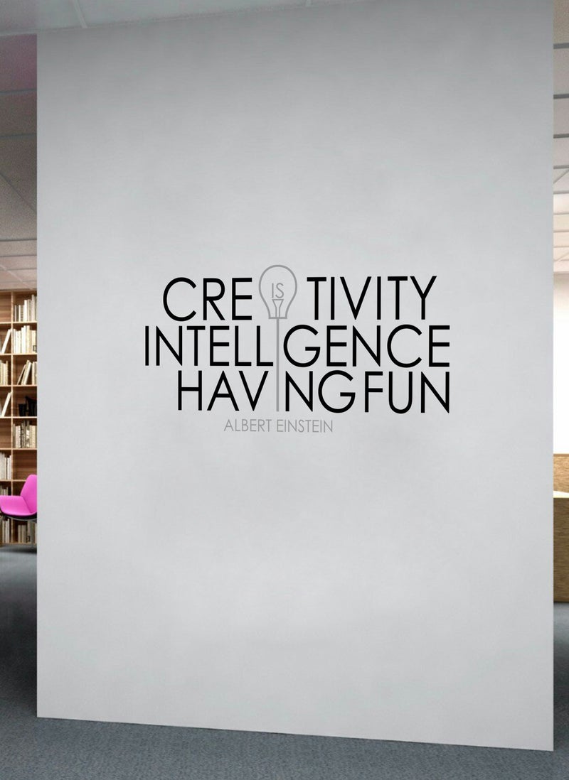 Creativity Intelligence and Having Fun Wall Decal - Wall Arts Home Décor - Wall Sticker, 100x50 cm by Spoil Your Wall