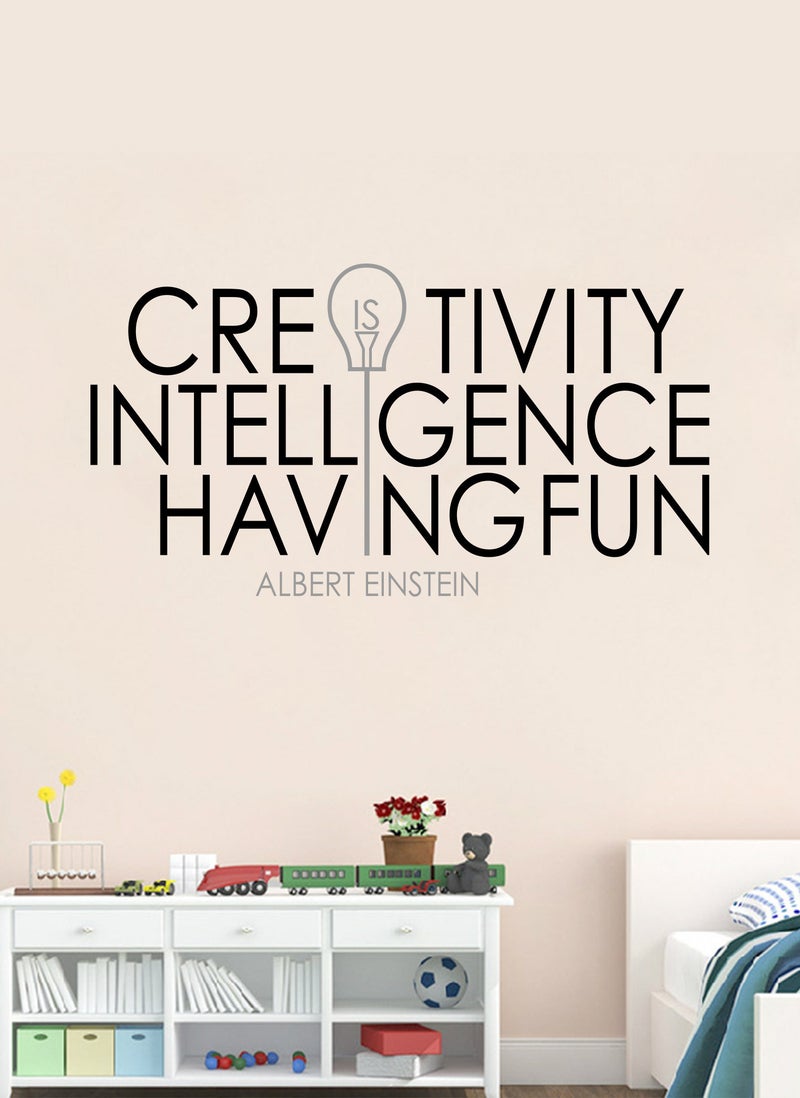 Creativity Intelligence and Having Fun Wall Decal - Wall Arts Home Décor - Wall Sticker, 100x50 cm by Spoil Your Wall
