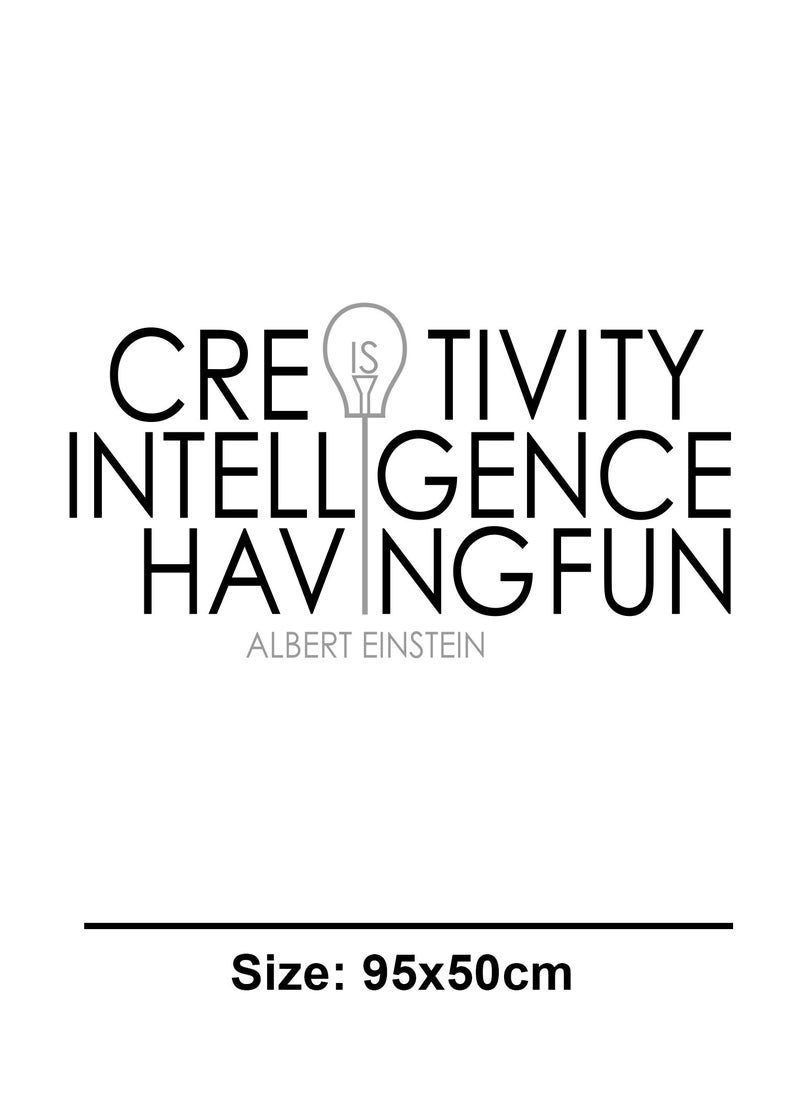 Creativity Intelligence and Having Fun Wall Decal - Wall Arts Home Décor - Wall Sticker, 100x50 cm by Spoil Your Wall