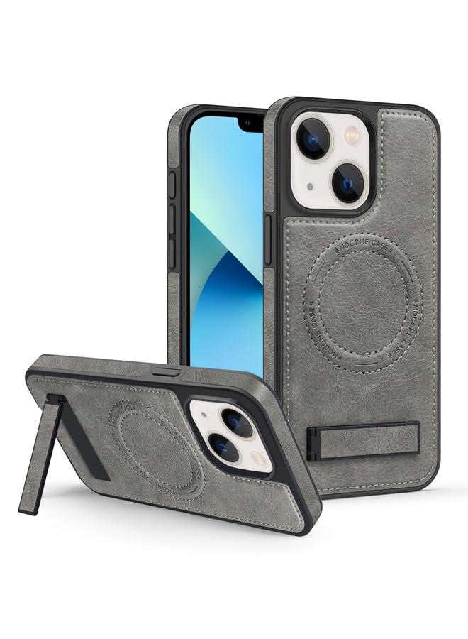 S-TOP Case For iPhone 13 Multi-function Holder MagSafe PU Phone Case - Image 1