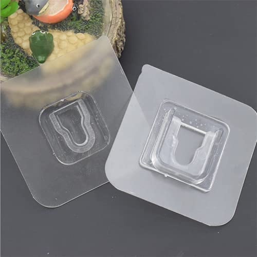 VATTU Acrylonitrile Butadiene Styrene DoubleSided Adhesive Heavy Duty Waterproof and OilProof Wall Hooks Pack of 12 Pairs Transparent - Image 3