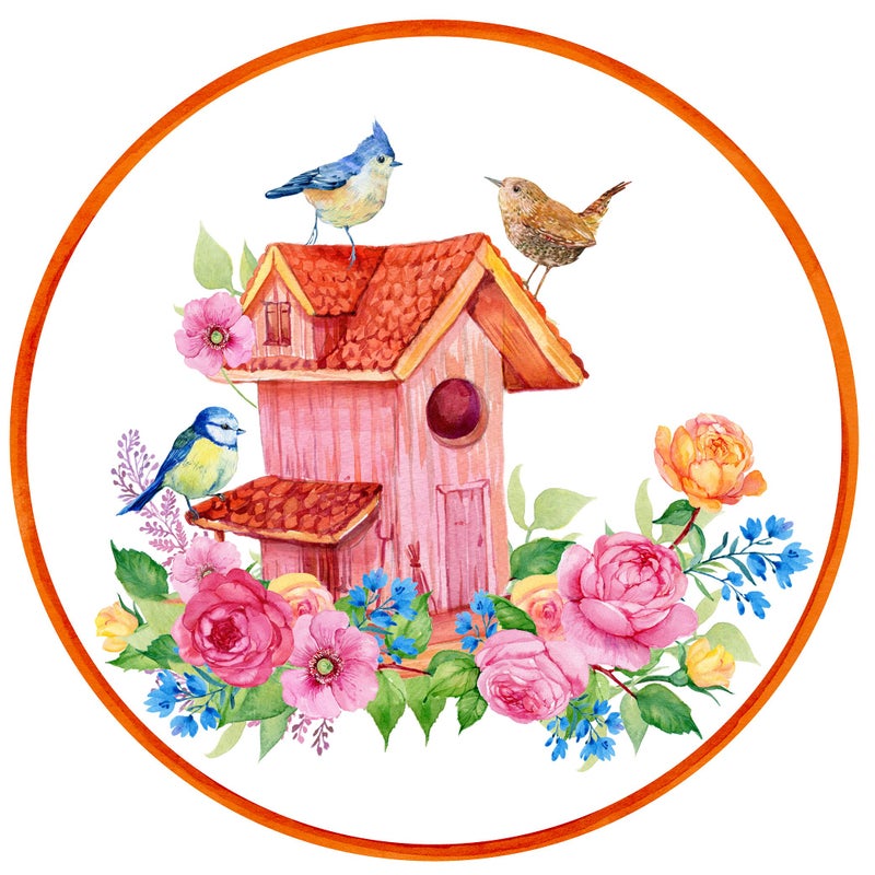 Real Art Wall Hanging Ceramic Plates 10"-1pc Gift packing box Multicolor (Design 4) - Image 5